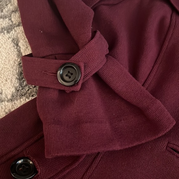 INC International Concepts knit jacket, maroon, size L GUC! - Picture 3 of 6